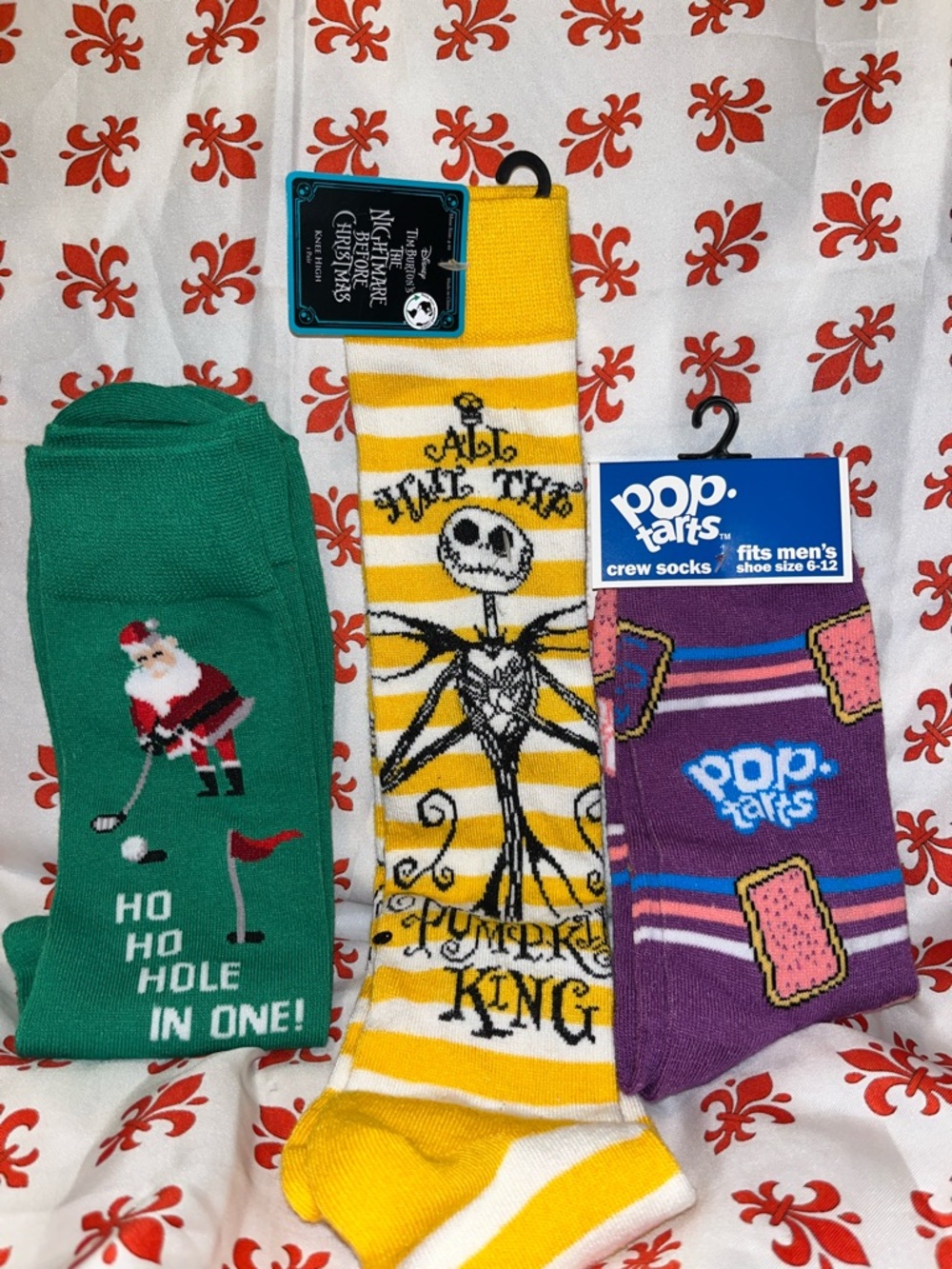 Lot socksYellow Jack Skellington Crew Socks - Men